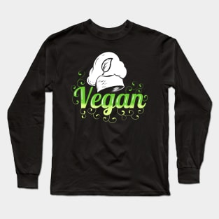 Chef's Hat - Cooking Vegan Long Sleeve T-Shirt